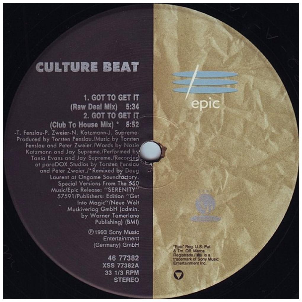 CULTURE BEAT - GOT TO GET IT | 12" MAXI SINGLE VINILO USADO