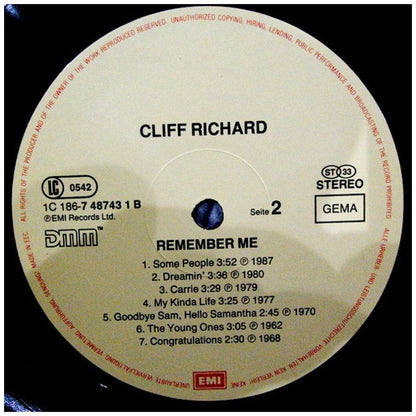 CLIFF RICHARD - REMEMBER ME: THE COLLECTION (2LP) | VINILO USADO