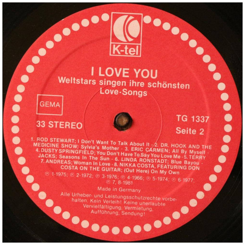 I LOVE YOU - 16 LOVE SONGS | VINILO USADO