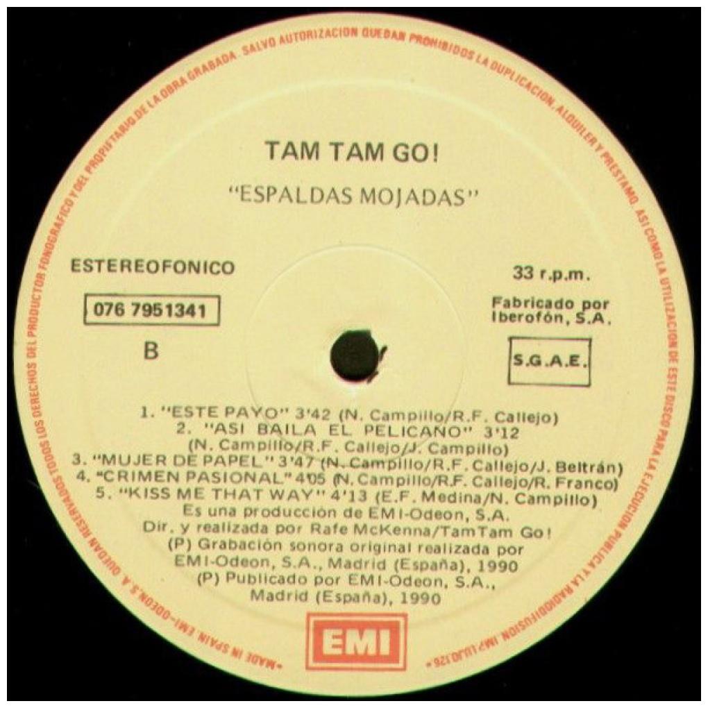 TAM TAM GO - ESPALDAS MOJADAS | VINILO USADO