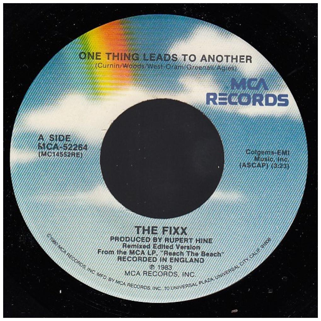 FIXX - ONE THING LEADS TO ANOTHER | 7" SINGLE USADO