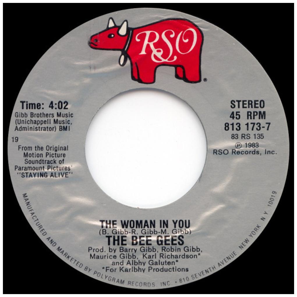 BEE GEES - THE WOMAN IN YOU/STAYIN' ALIVE | 7" SINGLE USADO