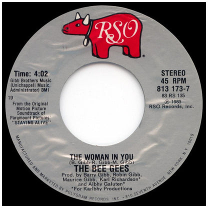 BEE GEES - THE WOMAN IN YOU/STAYIN' ALIVE | 7" SINGLE USADO