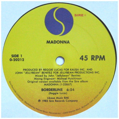 MADONNA - BORDERLINE/LUCKY STAR | 12'' MAXI SINGLE USADO