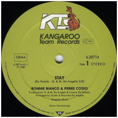 BONNIE BIANCO & PIERRE COSSO - STAY | 12'' MAXI SINGLE USADO