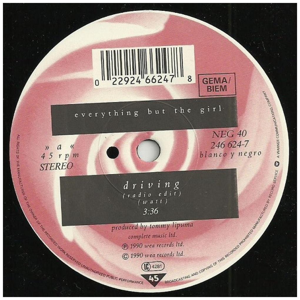 EVERYTHING BUT THE GIRL - DRIVING | 7" SINGLE USADO