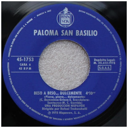 PALOMA SAN BASILIO - BESO A BESO...DULCEMENTE | 7" SINGLE USADO