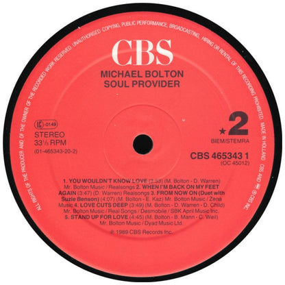 MICHAEL BOLTON - SOUL PROVIDER | VINILO USADO