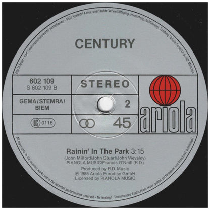 CENTURY - LOVER WHY | 12'' MAXI SINGLE USADO