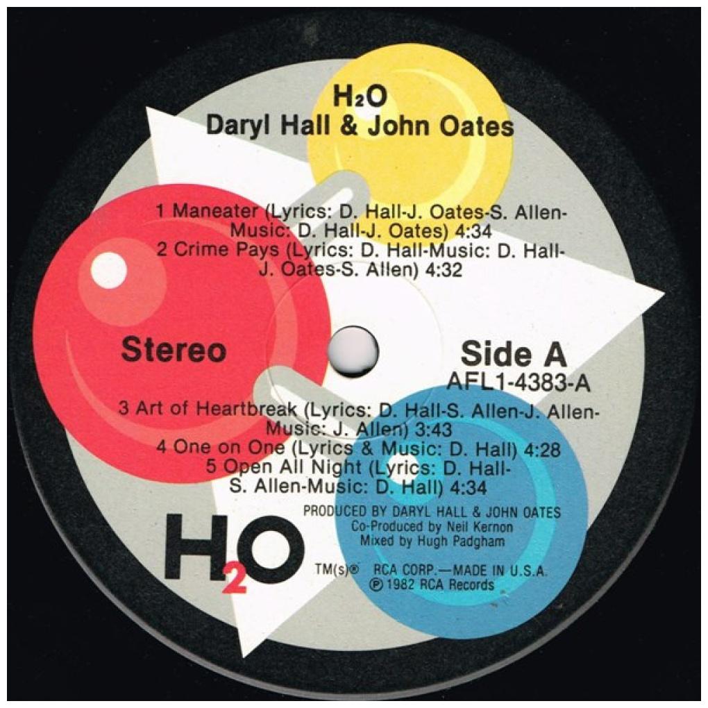 DARYL HALL & JOHN OATES - H2O | VINILO USADO