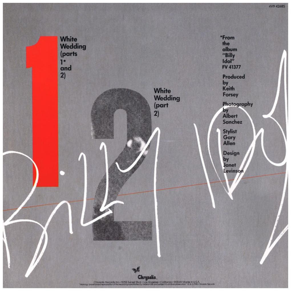 BILLY IDOL - WHITE WEDDING | 12'' MAXI SINGLE USADO
