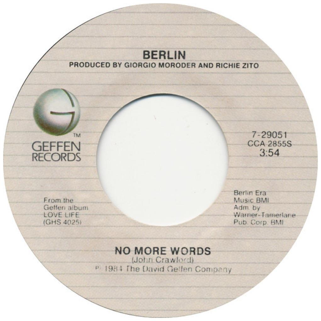BERLIN / MADONNA - NO MORE WORDS / CRAZY FOR YOU | 7" SINGLE USADO