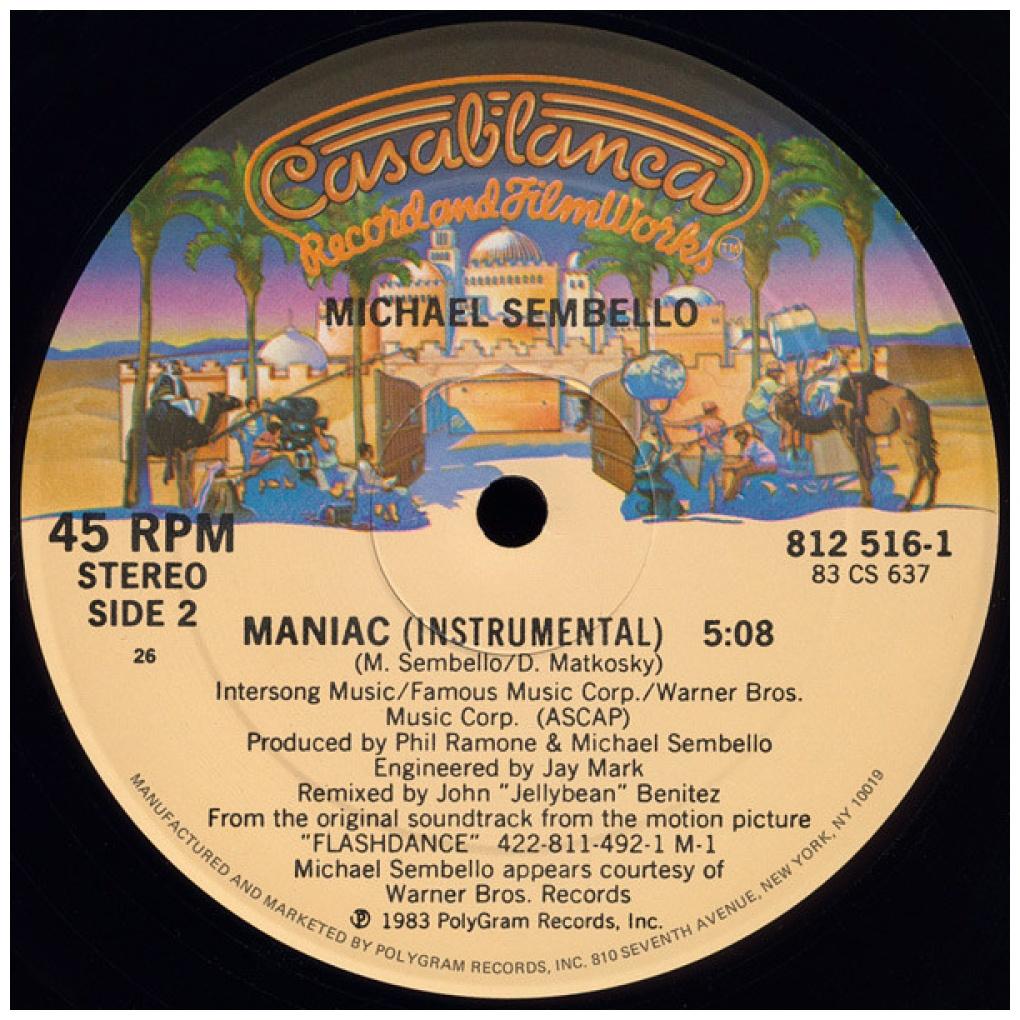 MICHAEL SEMBELLO - MANIAC | 12'' MAXI SINGLE USADO