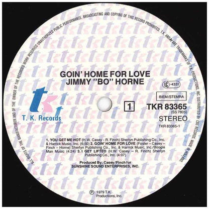 JIMMY "BO" HORNE ‎ - GOIN' HOME FOR LOVE | VINILO USADO