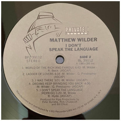 MATHEW WILDER - I DON'T SPEAK THE LANGUAGE (PROMO COPY) | VINILO USADO