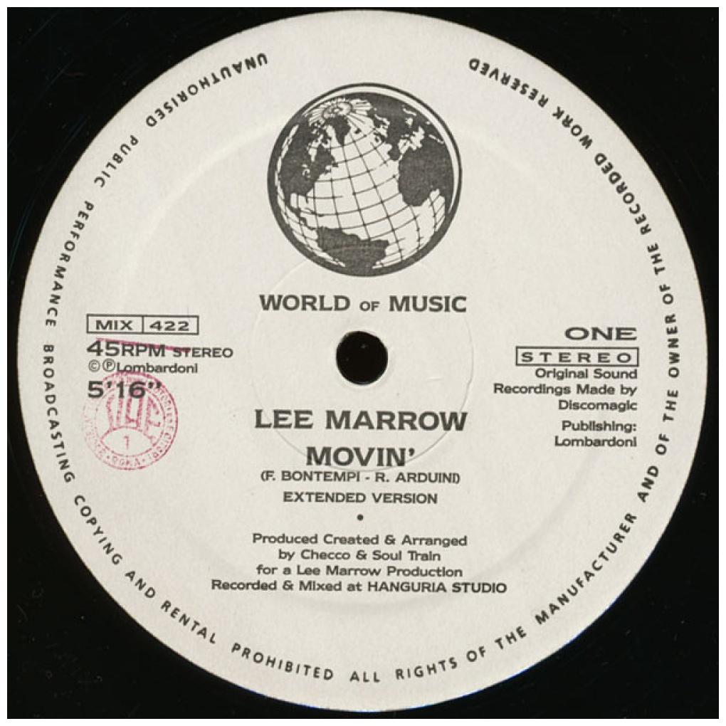 LEE MARROW - MOVIN' | 12'' MAXI SINGLE USADO