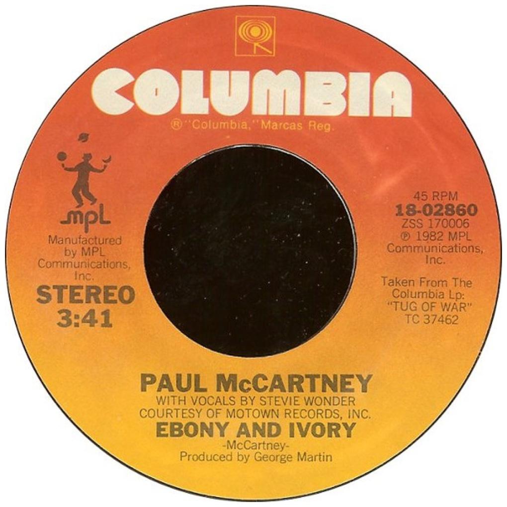 PAUL MccARTNEY ft. STEVIE WONDER - EBONY AND IVORY | 7" SINGLE USADO