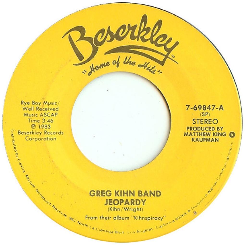 GREG KIHN  BAND - JEOPARDY | 7" SINGLE USADO