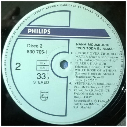 NANA MOUSKOURI - CON TODA EL ALMA (2LP) | VINILO USADO