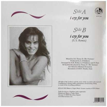 SHY ROSE - I CRY FOR YOU (SEA BLUE VINYL) | 12'' MAXI SINGLE USADO