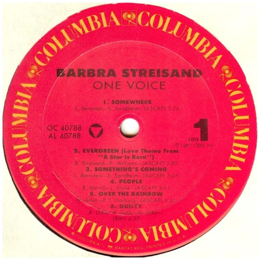 BARBRA STREISAND - ONE VOICE | VINILO USADO