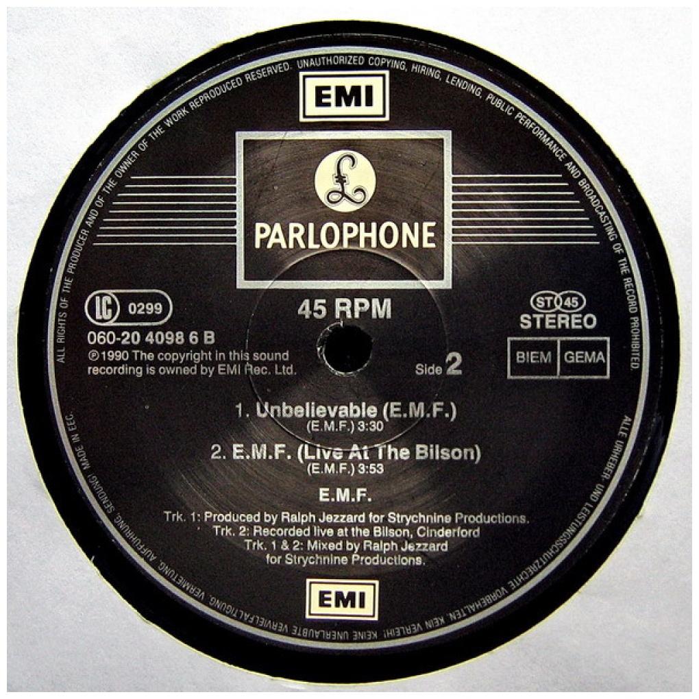 EMF - UNBELIEVABLE | 12'' MAXI SINGLE USADO