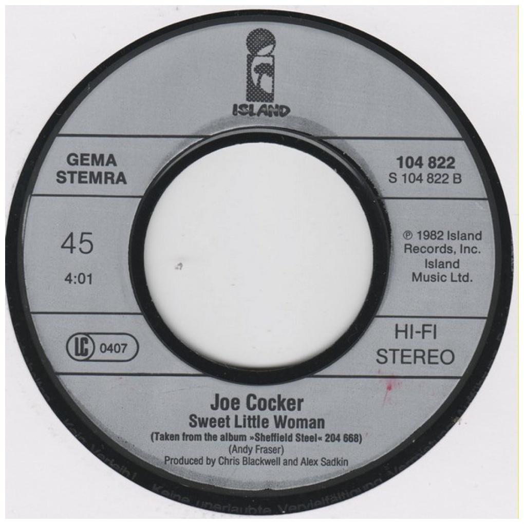 JOE COCKER - UP WHERE WE BELONG | 7" SINGLE USADO