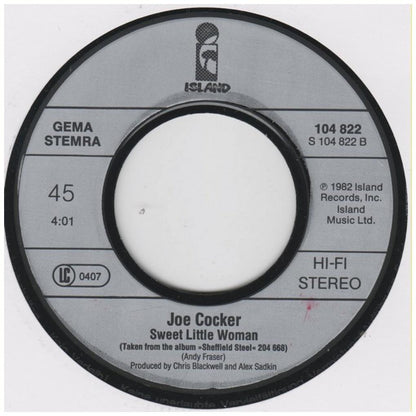 JOE COCKER - UP WHERE WE BELONG | 7" SINGLE USADO