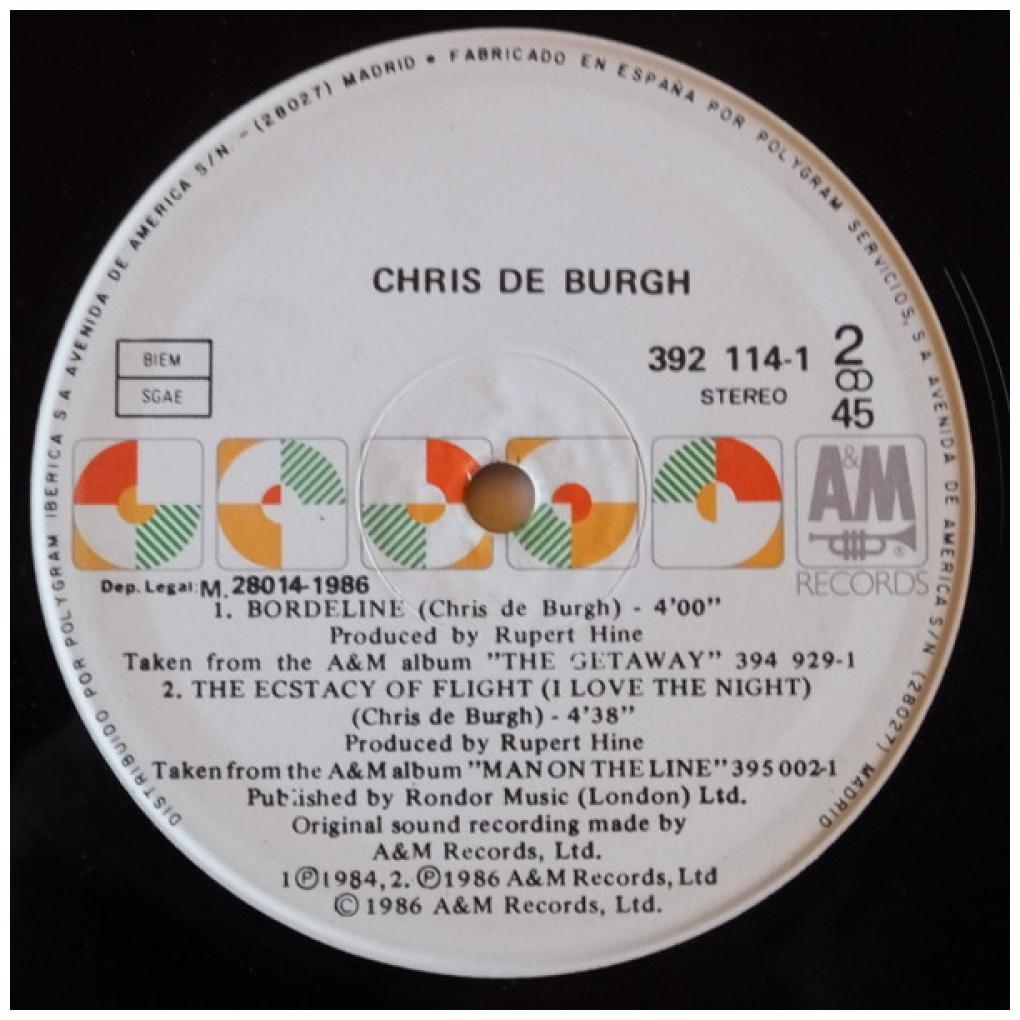 CHRIS DE BURGH - THE LADY IN RED | 12'' MAXI SINGLE USADO