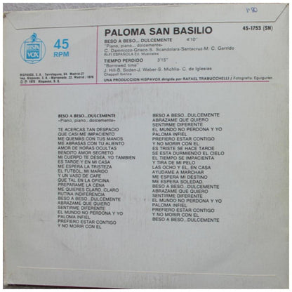 PALOMA SAN BASILIO - BESO A BESO...DULCEMENTE | 7" SINGLE USADO