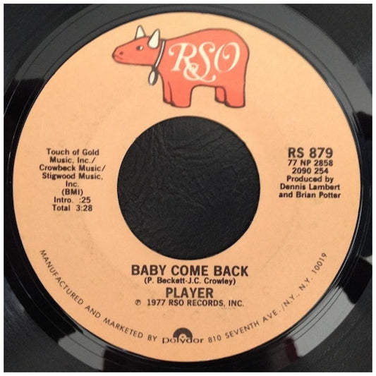 PLAYER - BABY COME BACK | 7" SINGLE USADO