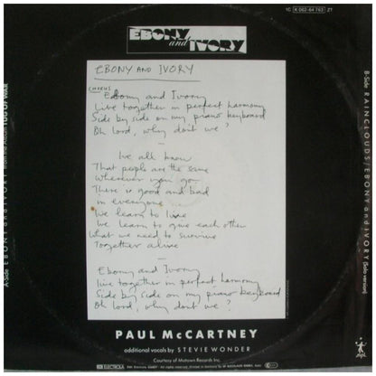 PAUL McCARTNEY - EBONY AND IVORY | 12'' MAXI SINGLE USADO