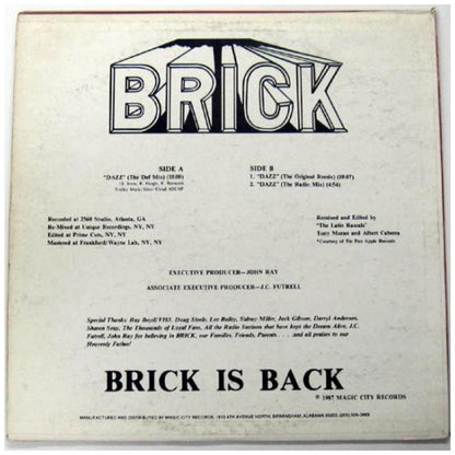 BRICK - DAZZ (THE DEF REMIX 87) | 12" MAXI SINGLE VINILO USADO