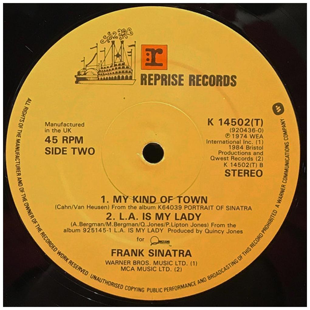 FRANK SINATRA - NEW YORK NEW YORK/L.A. IS MY LADY | 12'' MAXI SINGLE USADO