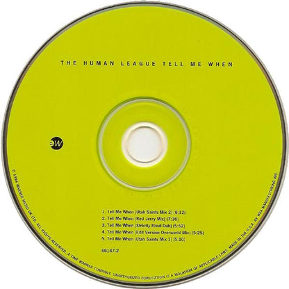 HUMAN LEAGUE - TELL ME WHEN | CD SINGLE USADO