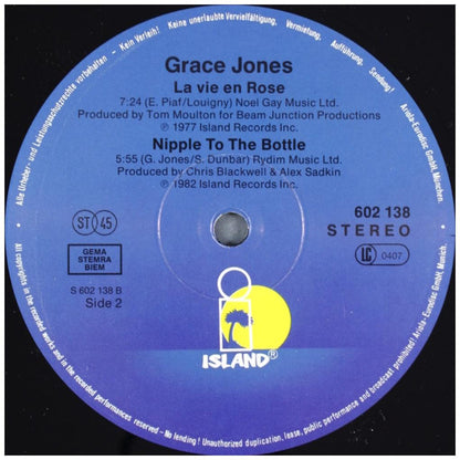 GRACE JONES - PULL UP TO THE BUMPER | 12'' MAXI SINGLE USADO