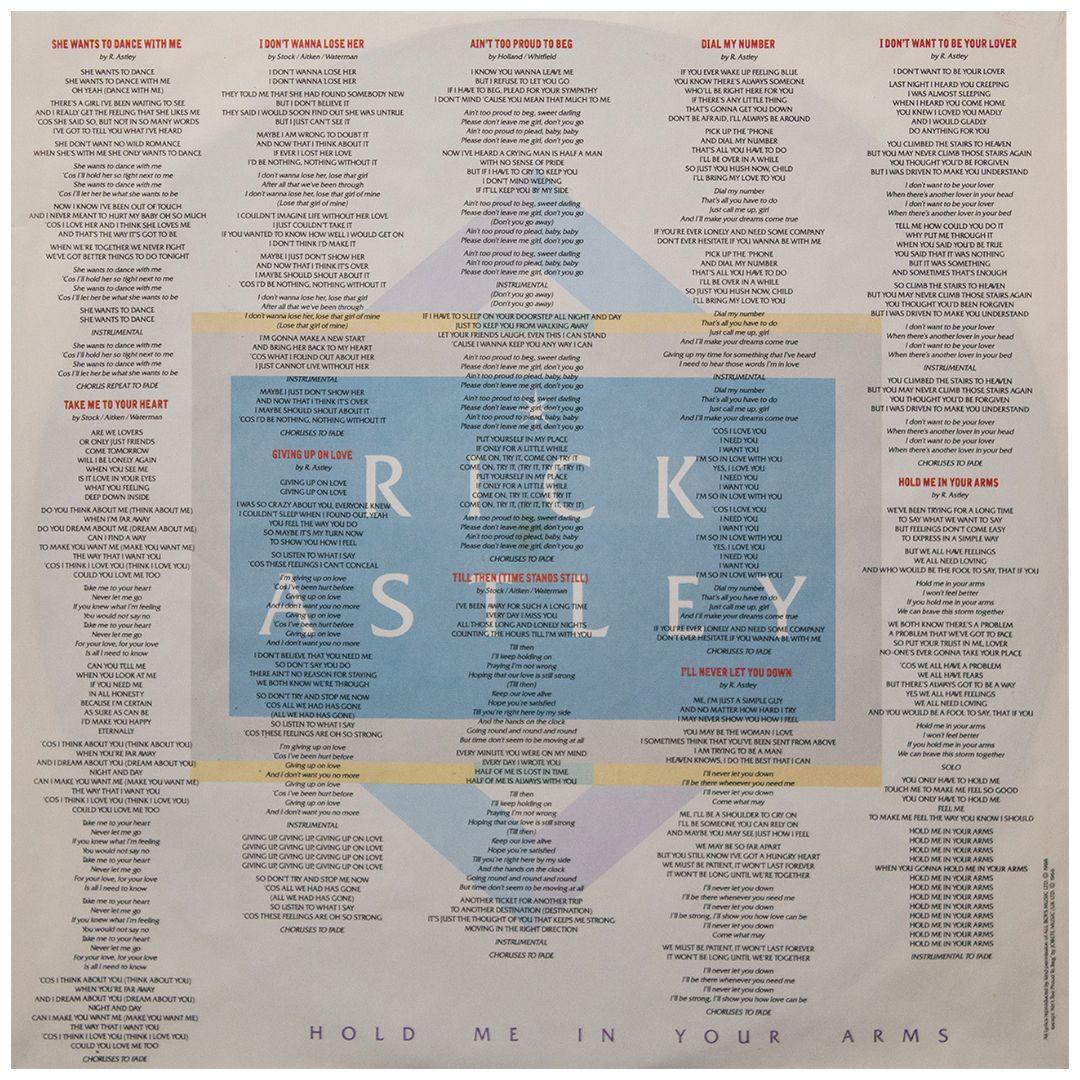 RICK ASTLEY  - HOLD ME IN YOUR ARMS | VINILO USADO