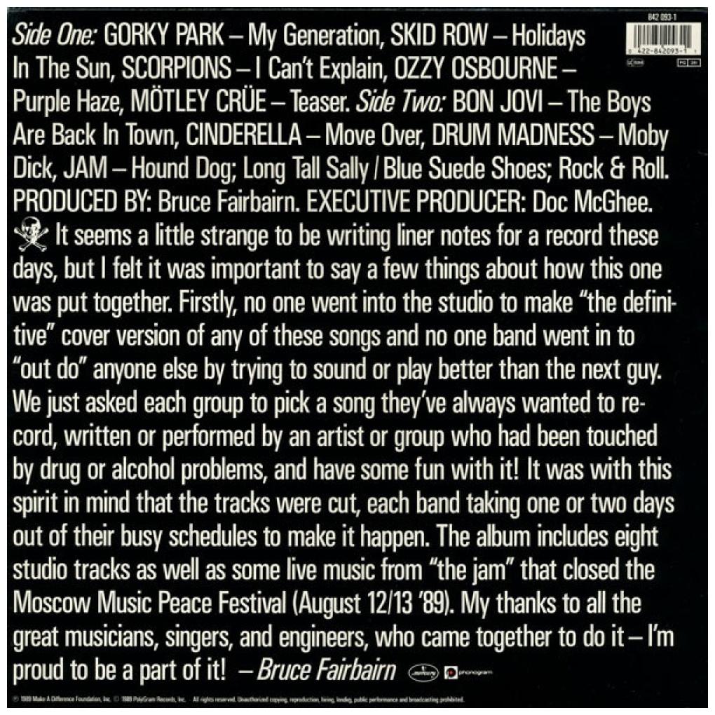 STAIRWAY TO HEAVEN/HIGHWAY TO HELL - MAKE A DIFFERENCE FOUNDATION: VARIOUS ARTIST | VINILO USADO