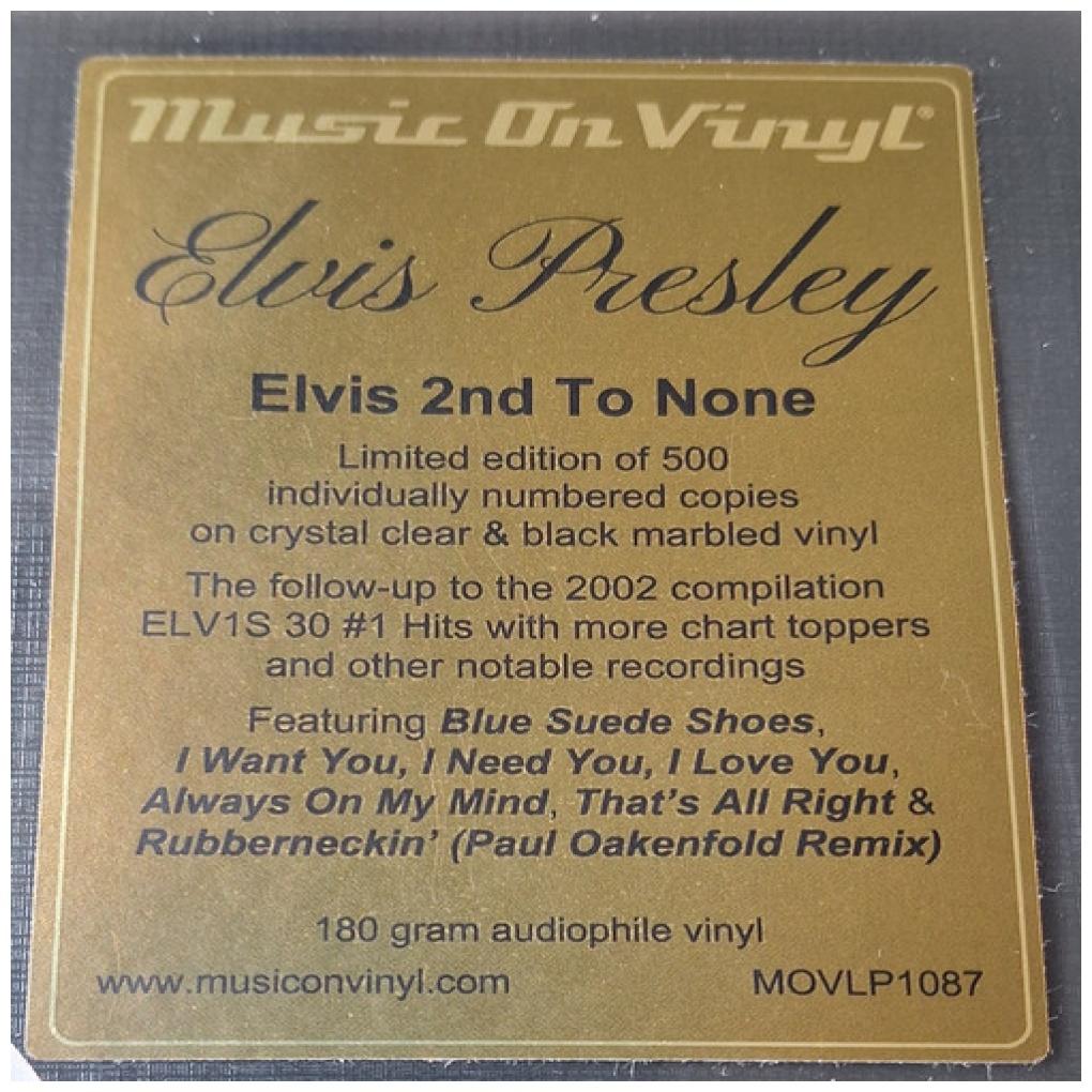 ELVIS PRESLEY - 2ND TO NONE (2LP) | VINILO