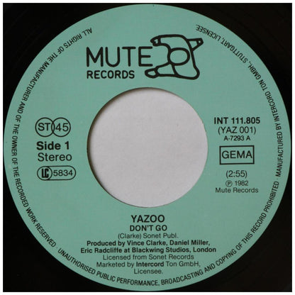 YAZOO - DON'T GO | 7" SINGLE USADO