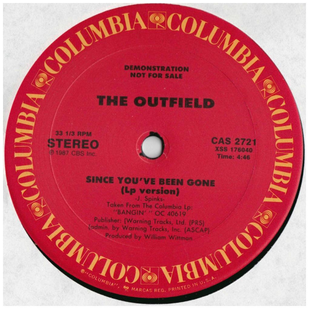 OUTFIELD - SINCE YOU'VE BEEN GONE (PROMO COPY) | 12'' MAXI SINGLE USADO