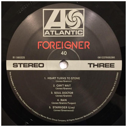 FOREIGNER  - 40: HITS FROM FORTY YEARS 1977-2017 (2LP)
 | VINILO