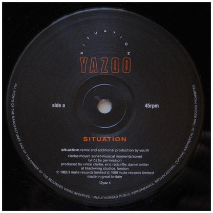 YAZOO - SITUATION (REMIX) | 12'' MAXI SINGLE USADO