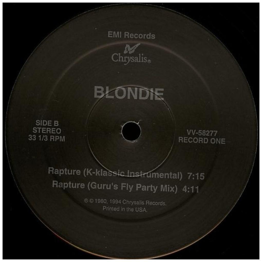 BLONDIE - RAPTURE (ORIGINAL + 90'S REMIXES) (2LP) | 12'' MAXI SINGLE USADO