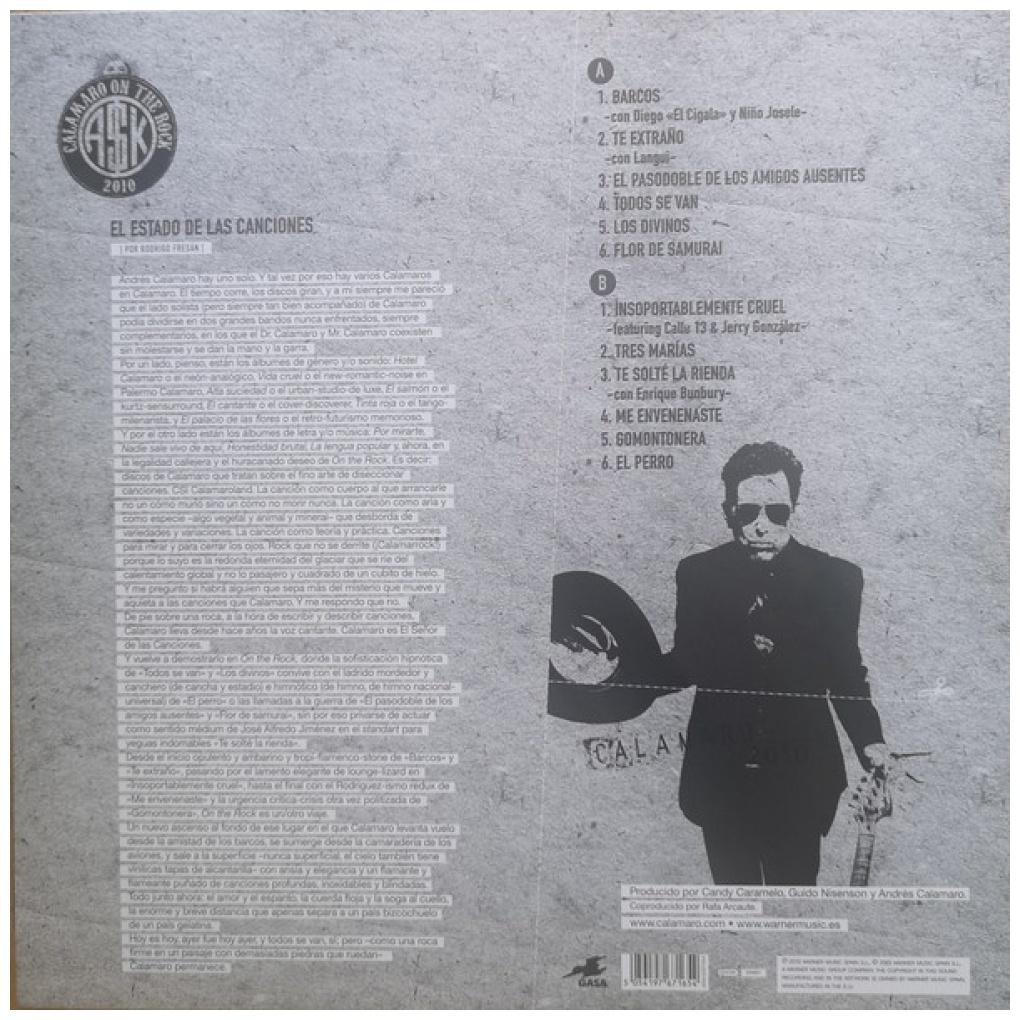 ANDRES CALAMARO - ON THE ROCK | VINILO
