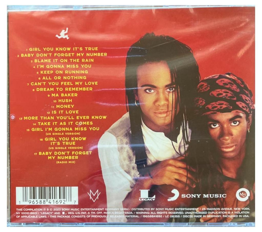 MILLI VANILLI  - THE BEST OF (35TH ANNIVERSARY) | CD
