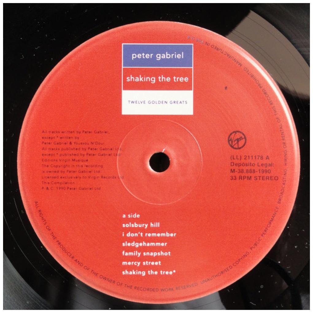 PETER GABRIEL - SHAKING THE TREE: TWELVE GOLDEN GREATS | VINILO USADO