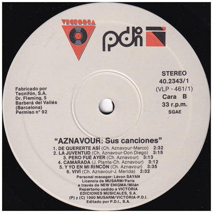 CHARLES AZNAVOUR - SUS CANCIONES (2LP) | VINILO USADO
