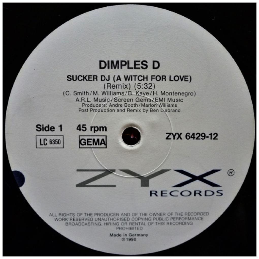 DIMPLES D - SUCHER DJ | 12'' MAXI SINGLE USADO