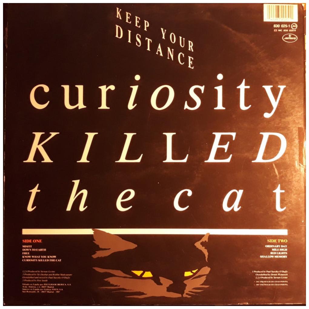 CURIOSITY KILLED THE CAT - KEEP YPUR DISTANCE | VINILO USADO